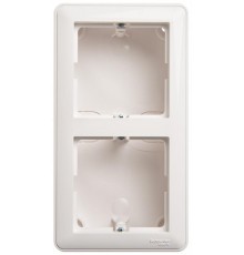 W59 Белый Коробка 2-ая подъемная для наружного монтажа с рамкой  KP-252-18  SE