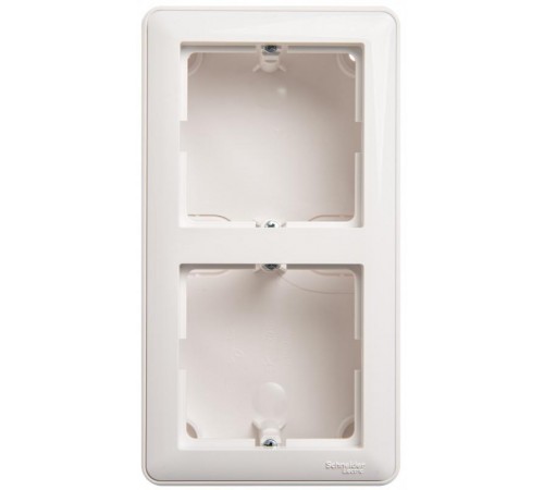 W59 Белый Коробка 2-ая подъемная для наружного монтажа с рамкой  KP-252-18  SE