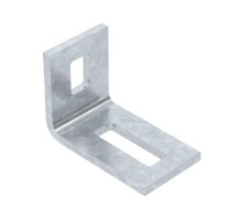Крепежный уголок 70x50x40 мм, толщина металла 5 мм, горячеоцинкованный, для крепления стоек IS8 и US7, без метизов  6019500  OBO Bettermann