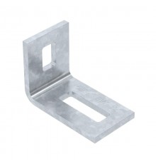 Крепежный уголок 70x50x40 мм, толщина металла 5 мм, горячеоцинкованный, для крепления стоек IS8 и US7, без метизов  6019500  OBO Bettermann