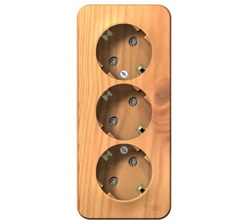 Blanca Ясень О/У с изолирующей пластиной Ясень Розетка 3-ая с заземлением без шторок 16А, 250В  BLNRA010315  SE