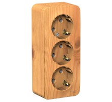 Blanca Ясень О/У с изолирующей пластиной Ясень Розетка 3-ая с заземлением без шторок 16А, 250В  BLNRA010315  SE