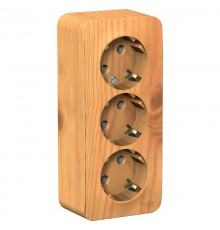 Blanca Ясень О/У с изолирующей пластиной Ясень Розетка 3-ая с заземлением без шторок 16А, 250В  BLNRA010315  SE