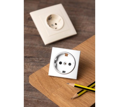 Валенсия лицевая панель розетки 1-местной с/з 16А сталь с защ. штор. EKF PROxima   ESR16-L-028-30   EKF