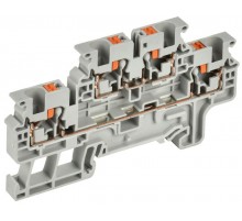 Колодка клеммная CP-ML 2 ур. 4мм2 серая  YCT23-00-2-K03-004  IEK