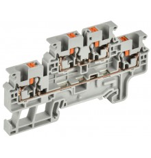 Колодка клеммная CP-ML 2 ур. 4мм2 серая  YCT23-00-2-K03-004  IEK