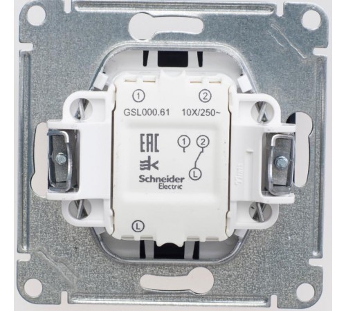 Glossa Шоколад Переключатель 1-клавишный, сх.6, 10АХ  GSL000861  SE
