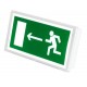 Пиктограмма (Пластина) Напр. к эвакуационному выходу налево  BL-3015B.E04 300х150 для FLAG, ICEBERG, IDON, KONTUR, REGATA   a14582  Белый свет