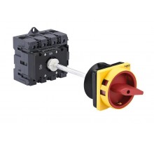 Выключатель-Разъединитель 4P 100A IP20 с красной выносной рукояткой на дин-рейке/плате с замком  MSD100440R  SE