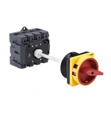 Выключатель-Разъединитель 4P 80A IP20 с красной выносной рукояткой на дин-рейке/плате с замком  MSD80440R  SE