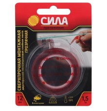 Лента сверхпрочная монтажная двустор. пеноакрил.12мм х 1,5м прозрачная SDST-1215TR (12/144/4320)  Б0046371  СИЛА