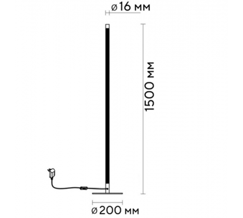 Светильник светодиодный RIVE/F (1500) 22W 930 BK  1917000070  Световые Технологии