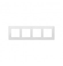 Simon 82 Рамка декоративная, 4 поста, Original, S82 Detail, белый-алюминий  8200640-230  Simon