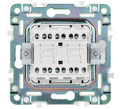 SKANDY Выключатель 2-клавишный перекрестный 10А SK-V06Gr серый   SK-V23-0-10-K03  IEK