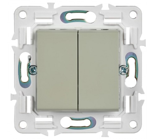 SKANDY Выключатель 2-клавишный перекрестный 10А SK-V06B бежевый   SK-V23-0-10-K10  IEK