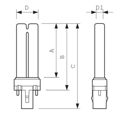 Лампа люминесцентная PL-S 9W/01/2P 1CT/6X10BOX  927901700121  PHILIPS