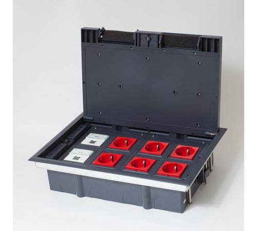 Люк на 8 поста(45*45)металл/пластик с пластиковой коробкой IP40  300008  SPL