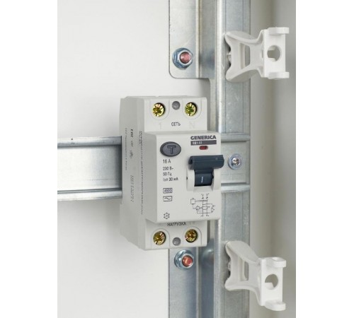 Выключатель дифференциальный (УЗО) ВД1-63 2п 16А 30мА тип AC  MDV15-2-016-030  GENERICA