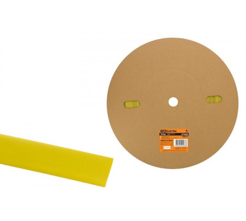 Термоусаживаемая трубка ТУТнг 16/8 желтая (100 м/ролл)   SQ0518-0037  TDM