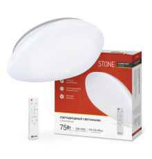 Светильник светодиодный COMFORT STONE 75Вт 230В 3000-6500K 6000Лм 530x105мм с пультом ДУ  4690612035642  IN HOME