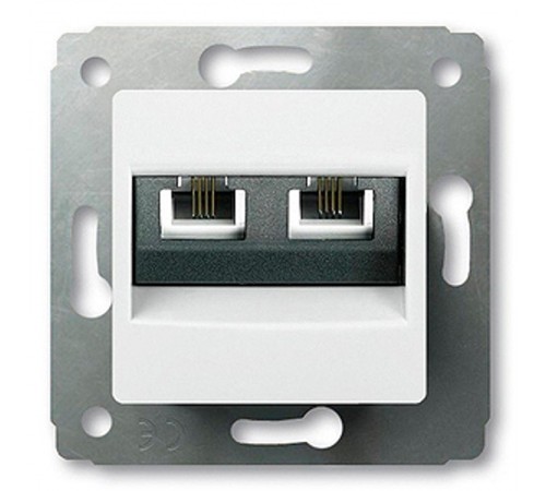 Cariva DIY Розетка RJ11 - 2 входа, белая  695951  Legrand