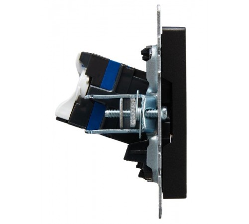 BRITE Розетка компьютерная 2-ая RJ45 кат.6 РК11-2-БрЧ черный  BR-K20-2-K02  IEK