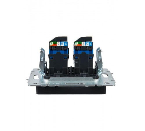 BRITE Розетка компьютерная 2-ая RJ45 кат.6 РК11-2-БрЧ черный  BR-K20-2-K02  IEK