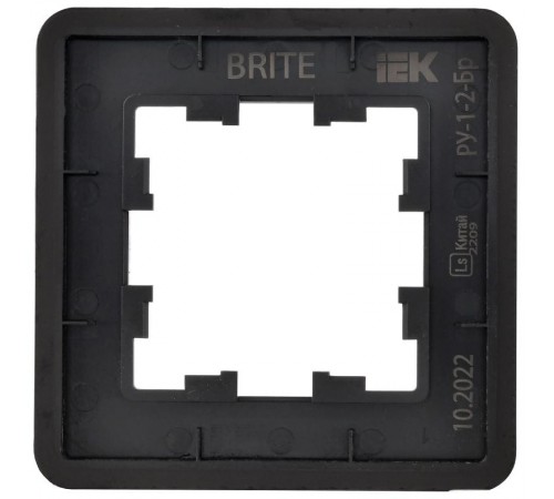 BRITE Рамка 1-ая РУ-1-2-Бр стекло черный RE  BR-M12-G-41-K02  IEK