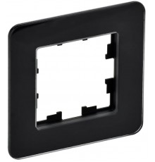 BRITE Рамка 1-ая РУ-1-2-Бр стекло черный RE  BR-M12-G-41-K02  IEK