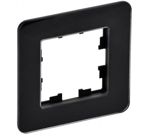 BRITE Рамка 1-ая РУ-1-2-Бр стекло черный RE  BR-M12-G-41-K02  IEK