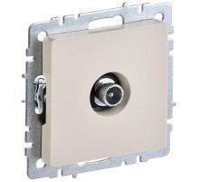 BRITE Розетка TV проходная РТВ10-0-БрКр бежевый  BR-A10-P-K10  IEK