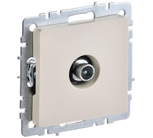 BRITE Розетка TV проходная РТВ10-0-БрКр бежевый  BR-A10-P-K10  IEK