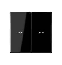 Клавиша для жалюзи выключателя; черная  A595PSW  Jung