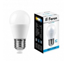 Лампа светодиодная LB-750 (11W) 230V E27 6400K G45  25951  FERON