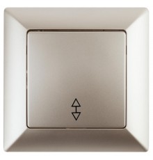 Переключатель Intro Solo 4-103-04 одноклавишный 10А-250В, IP20, СУ, шампань  Б0053580  Intro