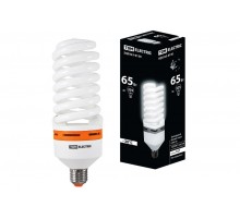 Лампа энергосберегающая КЛЛ  65Вт Е27 840 cпираль FS 73х218мм  SQ0323-0130  TDM