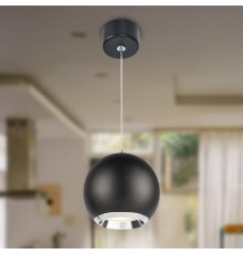 Светильник подвесной (подвес)  PL32 BK/CH MR16 GU10 потолочный круг черный, хром  Б0061380  ЭРА
