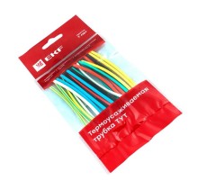 Термоусаживаемая трубка ТУТ нг 4/2 набор:7 цветов по 3шт. 100мм. EKF PROxima  tut-n-4  EKF