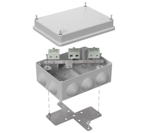 Коробка огнестойкая для о/п 40-0310-FR10.0-6 Е15-Е120 RAL7035 150х110х70 (6 шт/кор) серая  40-0310-7035-FR10.0-6  Промрукав