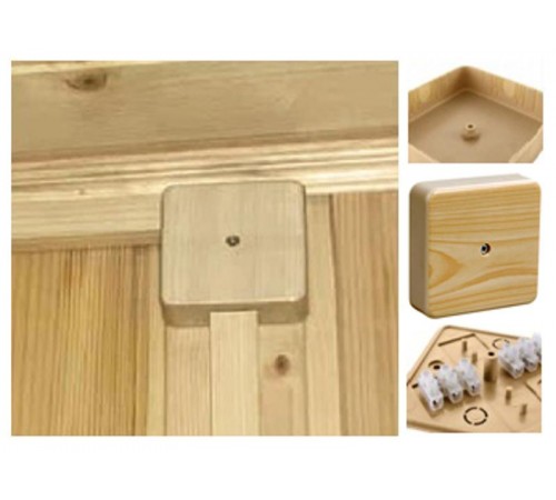 Коробка распределительная КР 50х50х20 о/п сосна, с клем. колодкой, IP40, инд. штрихкод  SQ1401-0402  TDM