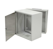 Шкаф настенный WZ-3505-01-M4-011 (19"),серия SD2,15U,737x600х500,трехсекционный,со стальной дверью,сер. (RAL 7035) (SD-215) собр.  23416  Zpas