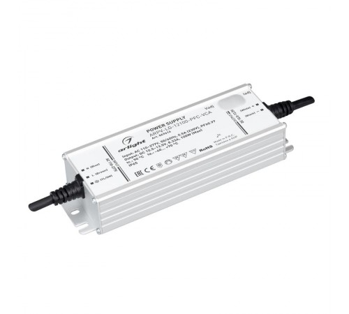 Блок питания ARPV-LG-12100-PFC-VCA (10.5-13.5V, 8.33A, 100W) (Arlight, IP65 Металл, 5 лет)  049616   Arlight
