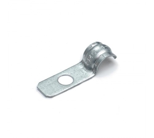 Скоба металлическая однолапковая усиленная противопожарная СМОУ d8-9 мм отв. d 6,5 мм  (100шт/4000шт уп/кор)  PR13.02420  Промрукав