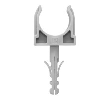 Крепеж-клипса с дюбелем серая д25 (100шт/900шт уп/кор)  PR13.0297  Промрукав