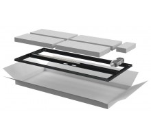 Дверь перфор. двустворч. для шкафа LINEA N 24U 600мм чер  LN05-24U6X-D2P  ITK