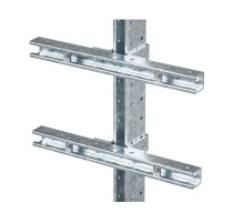 Комплект монтажных профилей на стойку для крепления 2 оболочки(ек) с видом защиты Ex e горячеоцинкованный, длина 600 мм  EX-E2SPR06  DKC