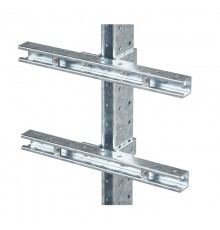 Комплект монтажных профилей на стойку для крепления 4 оболочки(ек) с видом защиты Ex e горячеоцинкованный, длина 600 мм  EX-E4SPR06  DKC