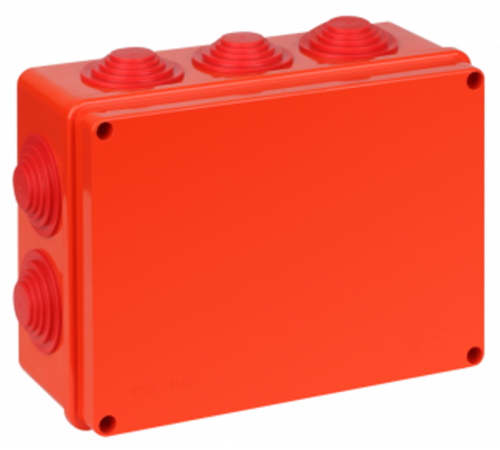 Коробка распределительная Тусо для о/п, 200х140х75мм  не распр.горение HF 10вводов,IP55 3керам.клеммника на 3 пол до 10 мм2  67055НГ-10-09  Рувинил