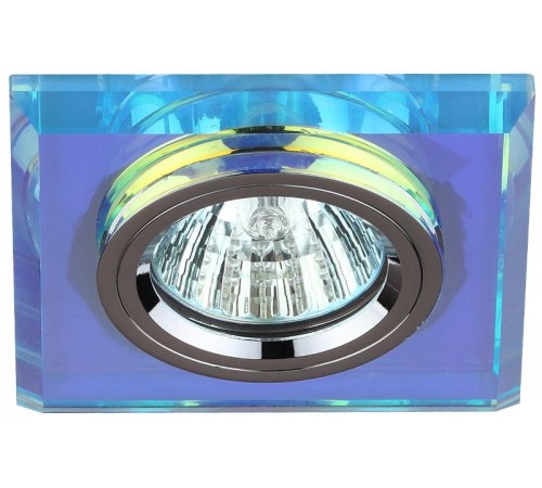 Светильник точечный встраиваемый под лампу DK8 50Вт MR16 хром/перламутр  C0043790  ЭРА