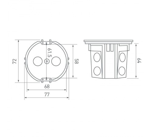 Монтажная коробка RMB-1S (Arlight, Пластик)  044895  Arlight